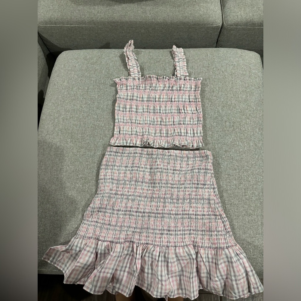 French Connection Yaki Womens Stretch Smocked Tank Top and Skirt Set Size S/M